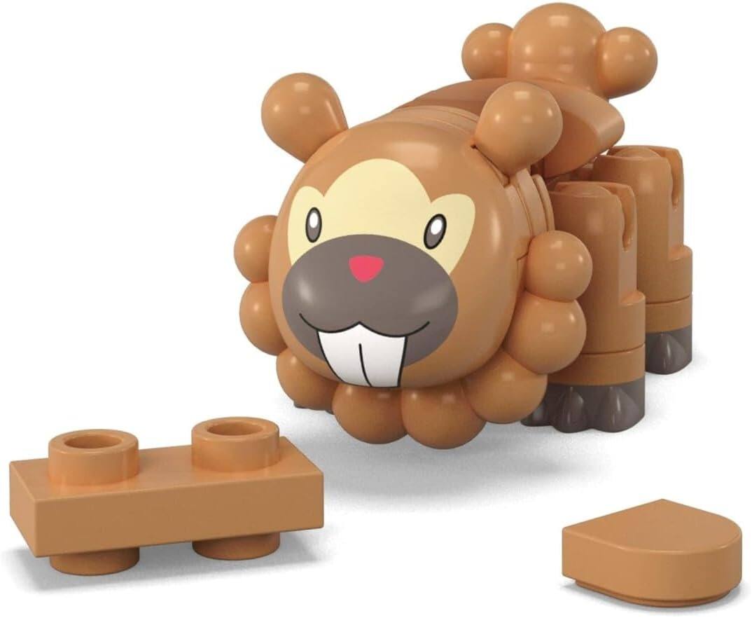 Alt View 1. MEGA - MEGA Pokemon: Series 23 Bidoof Pokeball - 26 Piece Building Set.