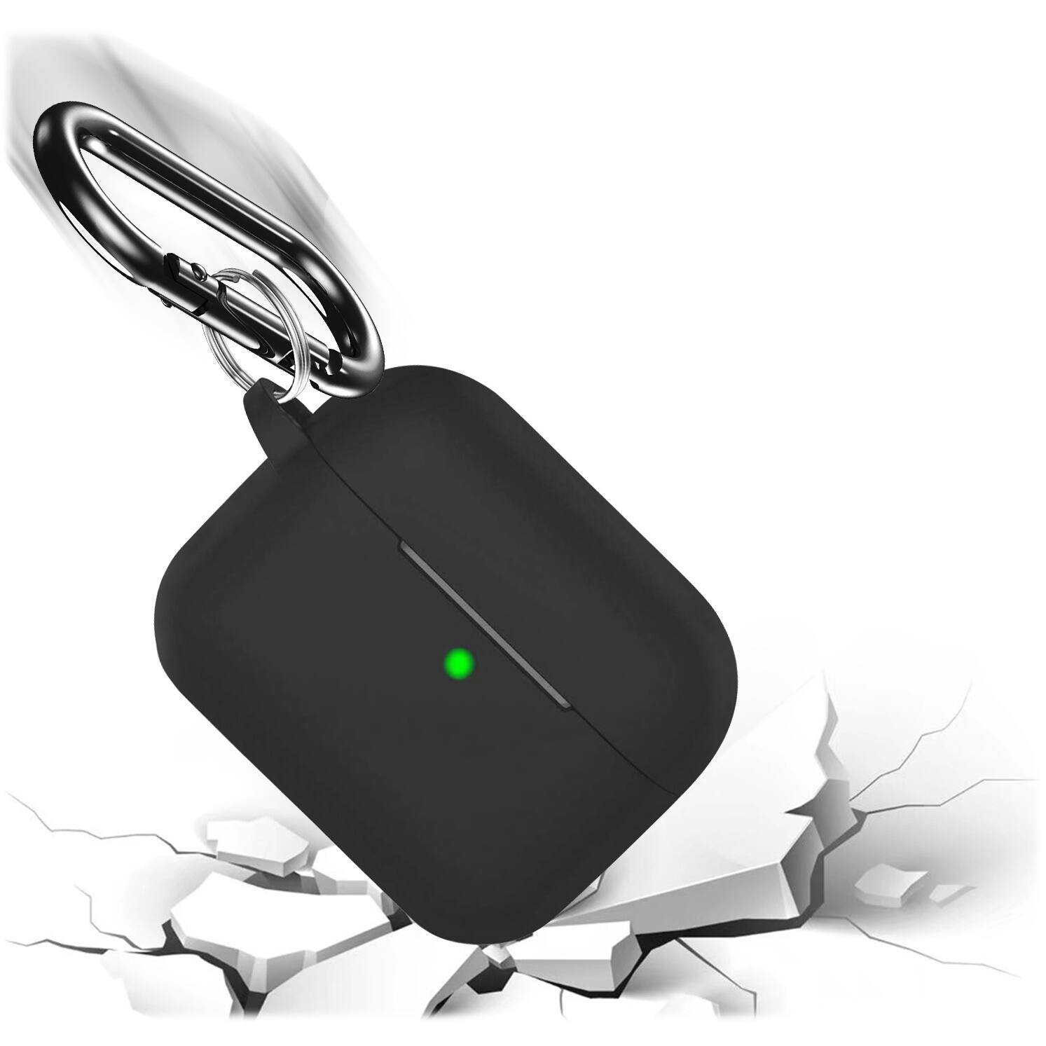 Alt View 16. SaharaCase - Venture Series Silicone Combo Kit Case for Apple AirPods (3rd Generation) - Black.