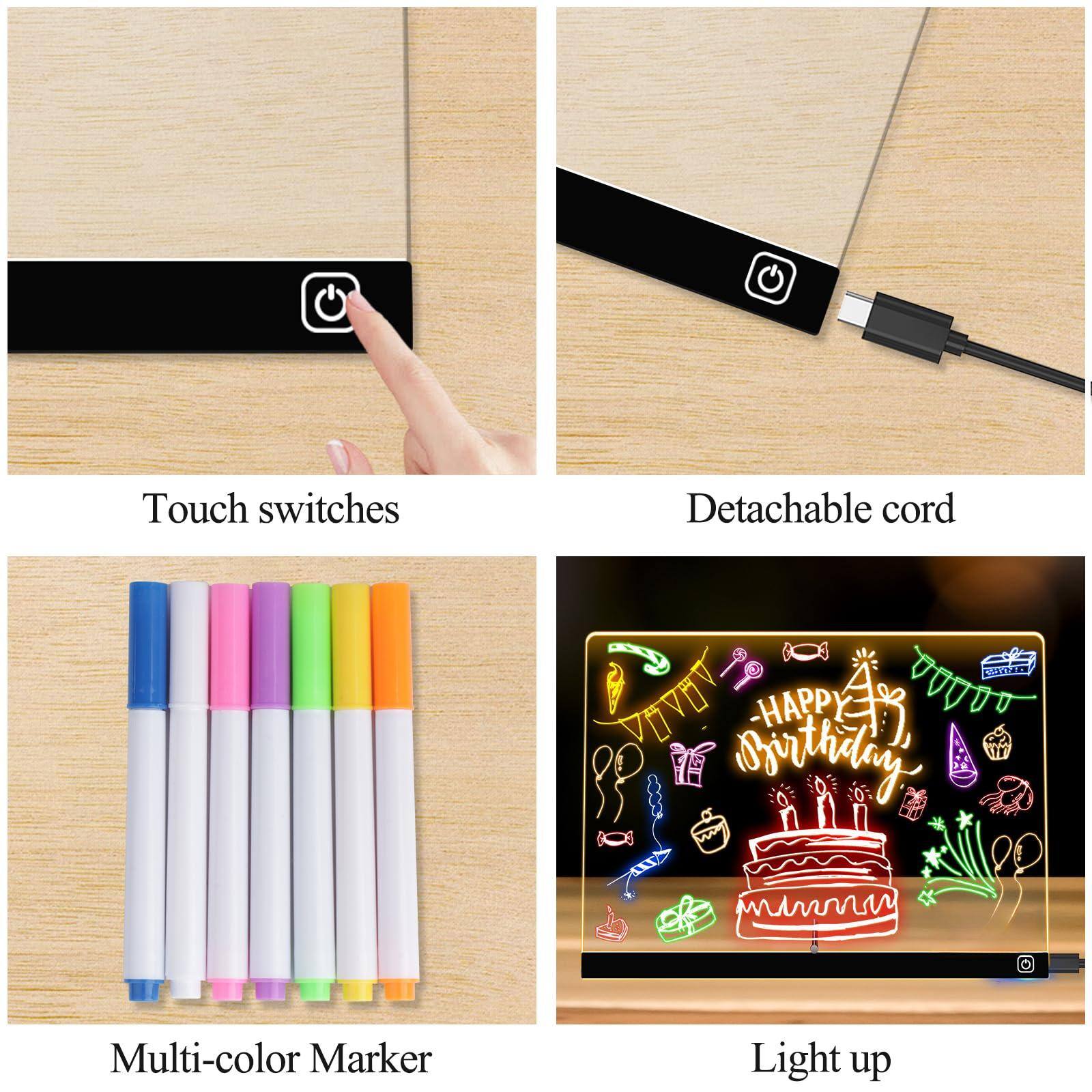 - Touch switches
- Detachable cord
- Multi-color Marker
- Light up