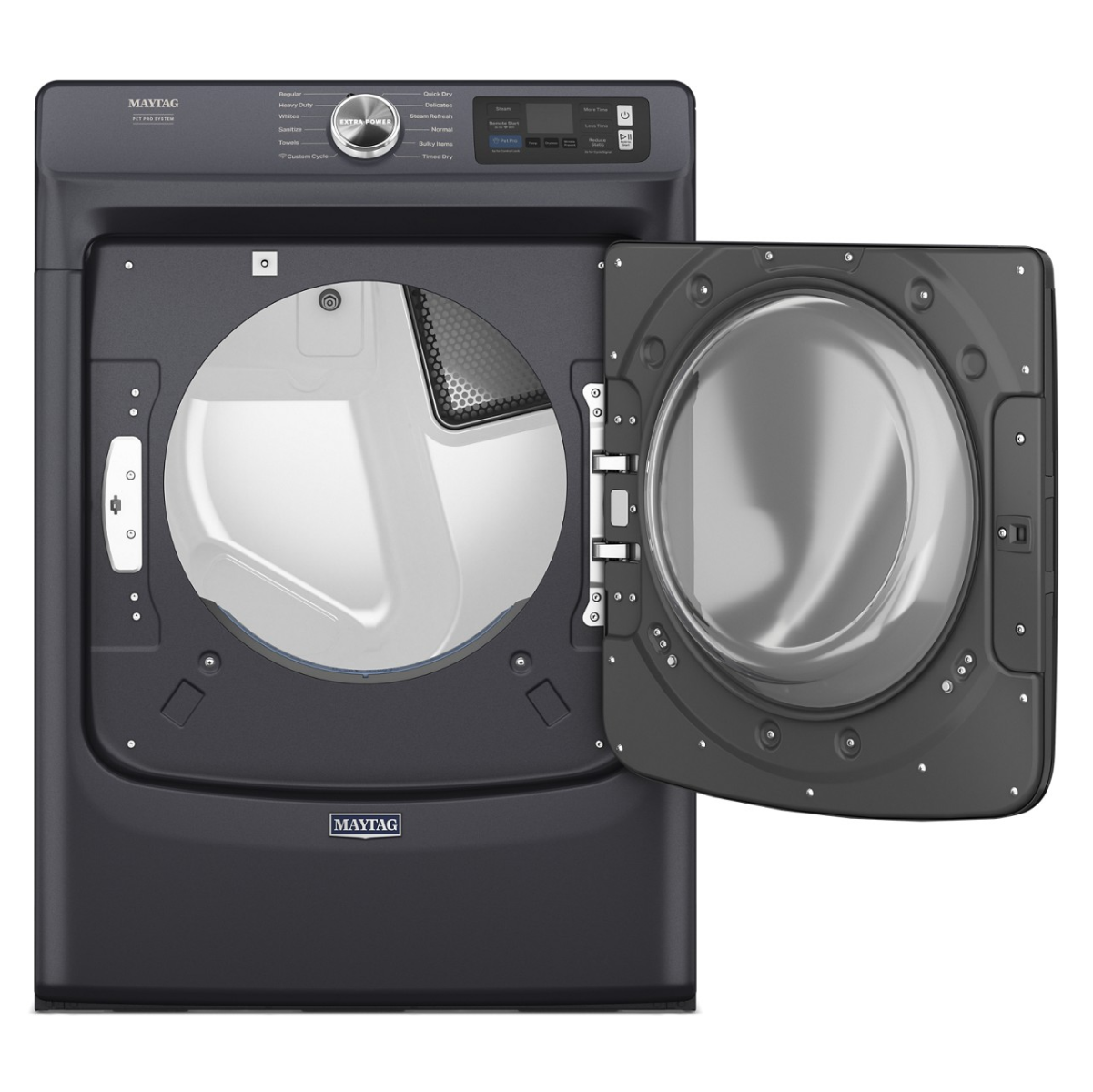 Maytag MED7020RF Maytag - 7.4 Cu. Ft. Smart Electric Dryer with Steam and Pet Pro System - Midnight Steel 1