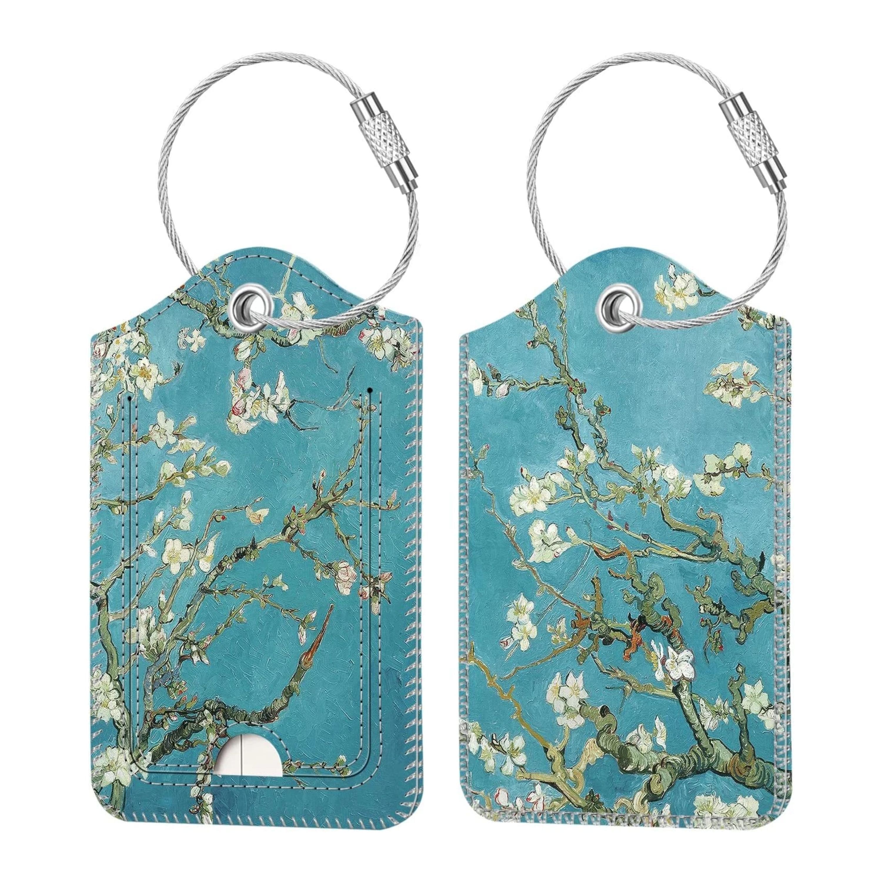 Kitcheniva - Luggage Tags For Travel Bag Suitcase With Loop & Privacy Cover ID Label Pack Of 2 - Blossom price history on PriceWatchPro