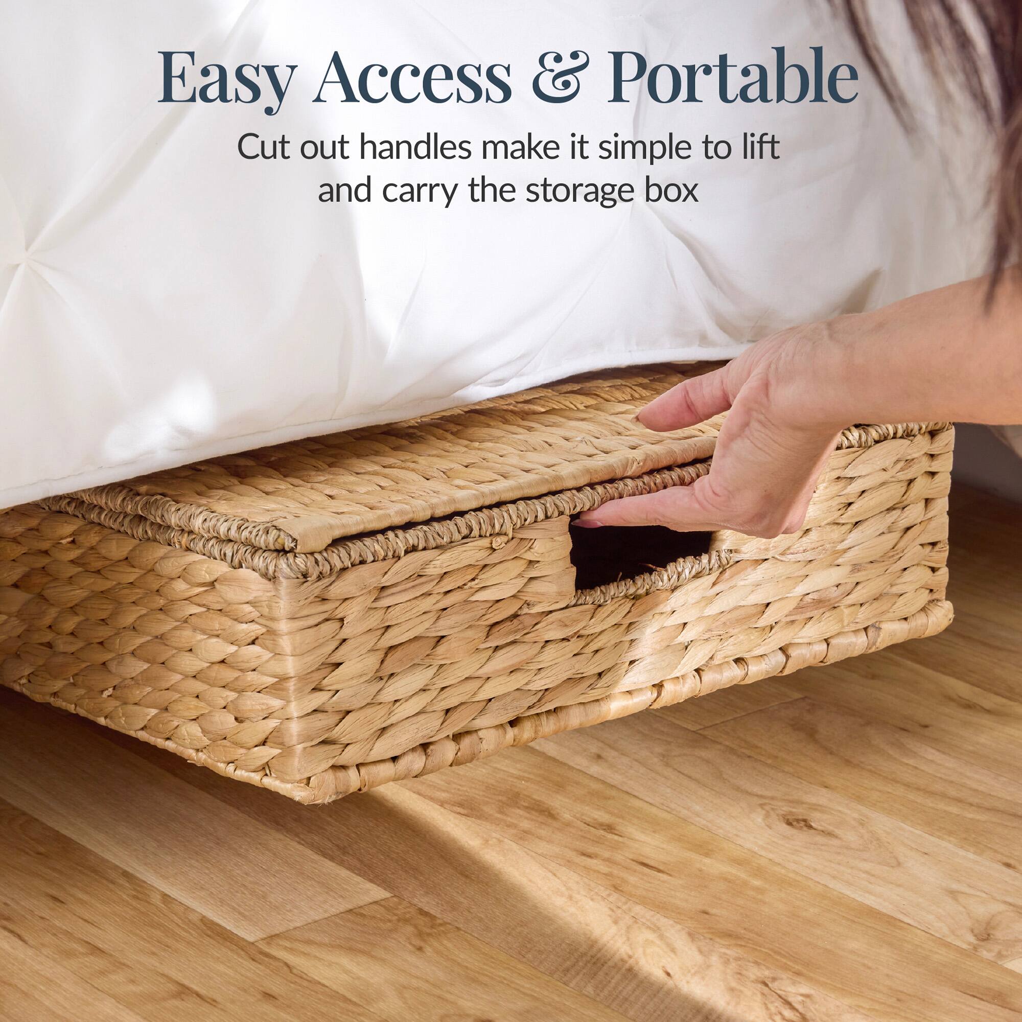 Easy Access & Portable

Cut out handles make it simple to lift and carry the storage box