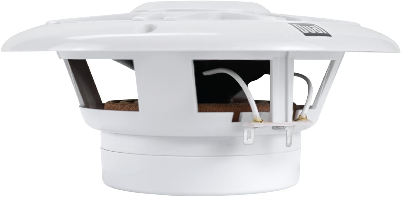 Alt View 3. Dual - Dual DMP623 6.5" Marine Boat Speakers | 100W Peak | Dual Cone | Weather-Resistant | White - White.