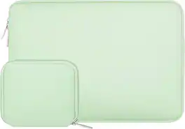 mosiso - 15 inch Laptop Sleeve with Neoprene Padding and Small Accessory Pouch - Honeydew Green
