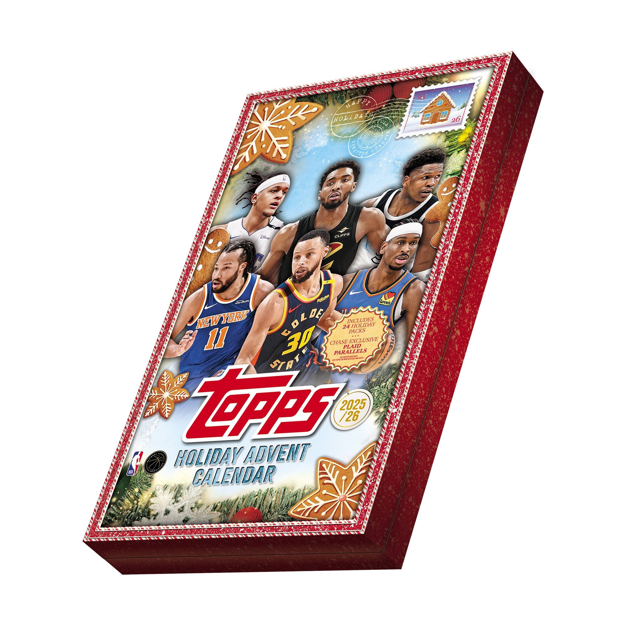 HAPPY HOLIDAYS - NEW YORK KNICKS  
24 HOLIDAY ENCLOSURES  
CHASE EXCLUSIVE PLAID PARALLELS  
2025 / 26 HOLIDAY CALENDAR