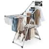 Front. Costway - Costway 2-Layer Space-saving Aluminum Drying Rack Collapsible Clothes Drying Rack - Silver,Grey.