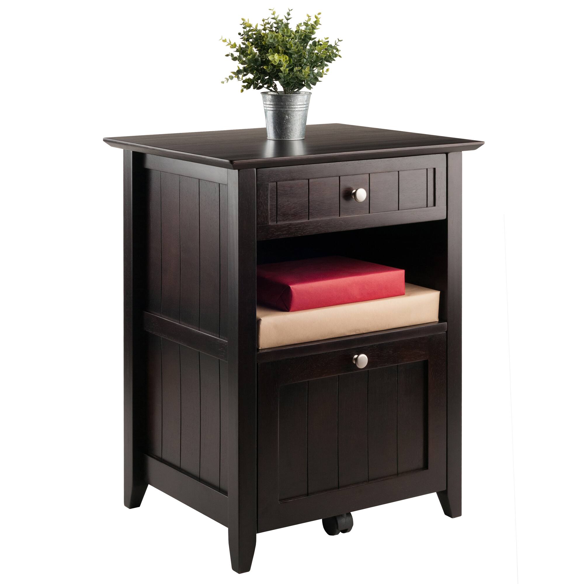 Alt View 3. Winsome Wood - Burke Home Office File Cabinet - Coffee.