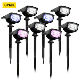 Bell + Howell - Bionic Color Burst Solar Powered Waterproof Pathway Lights- 8 Pack