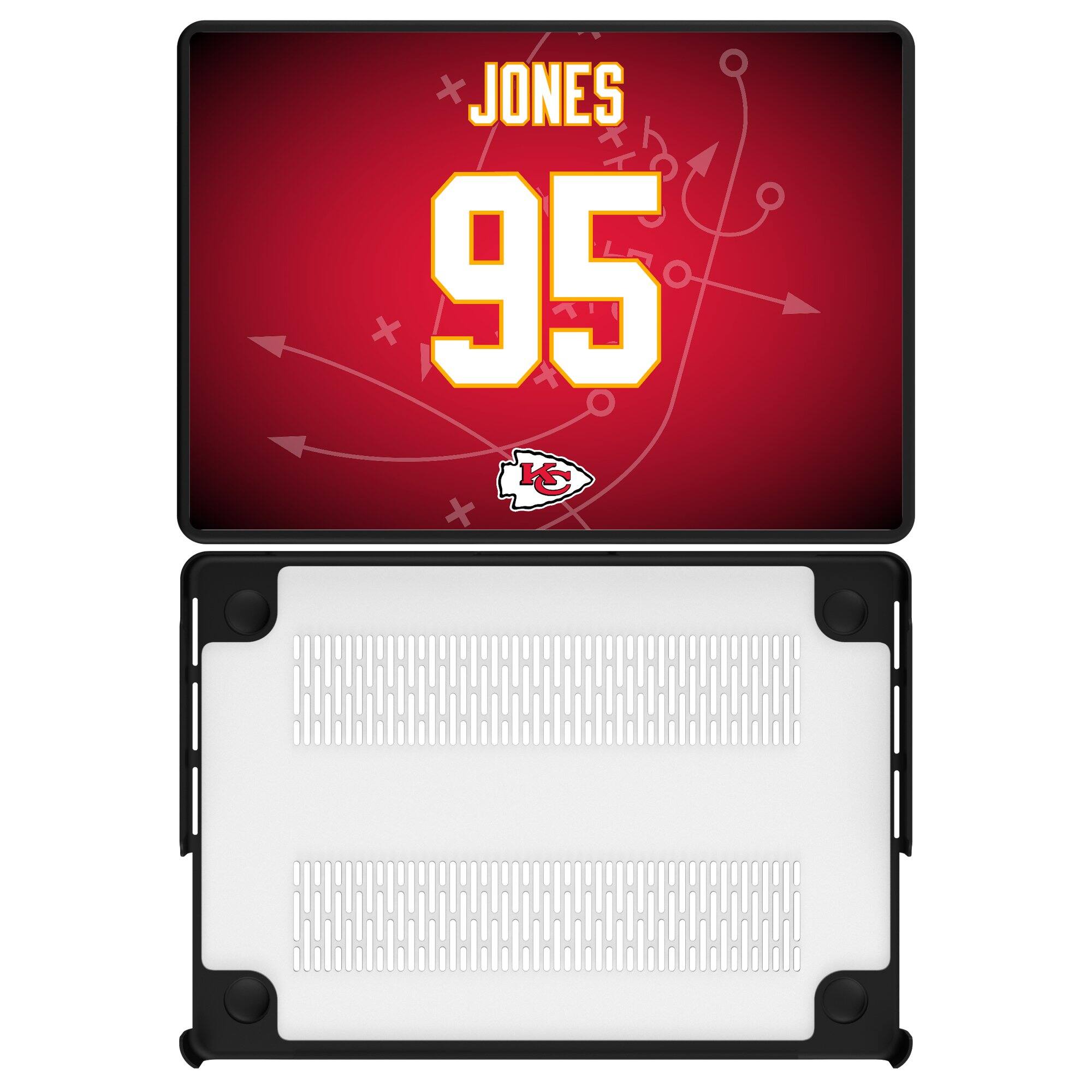 Front. Keyscaper - Chris Jones Kansas City Chiefs MacBook Case - Pro 13 in - Multicolor.