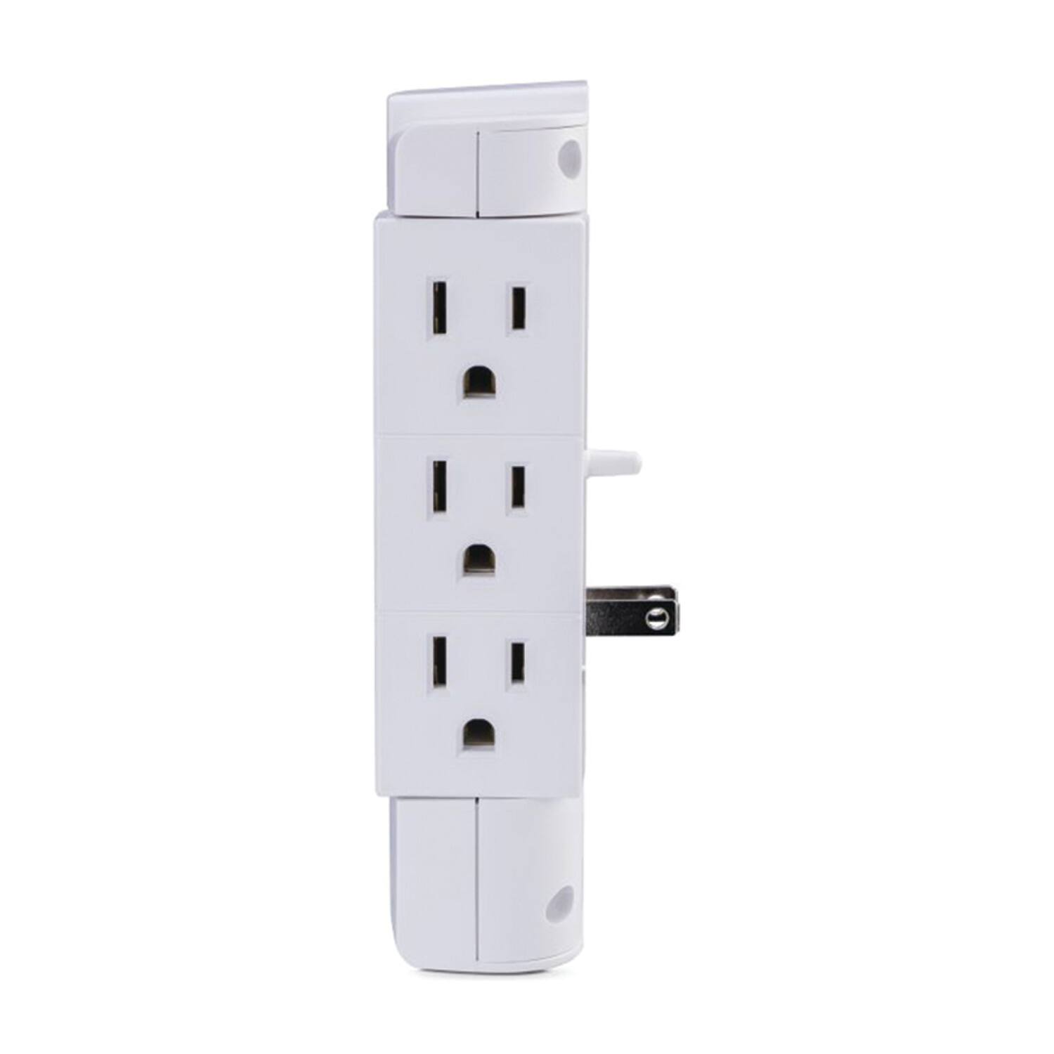 Angle. CyberPower - 6-AC Swiveling Outlet 2-USB Port 1200-Joule Professional Series Surge Protector Wall Tap CSP600WSURC2 - White.