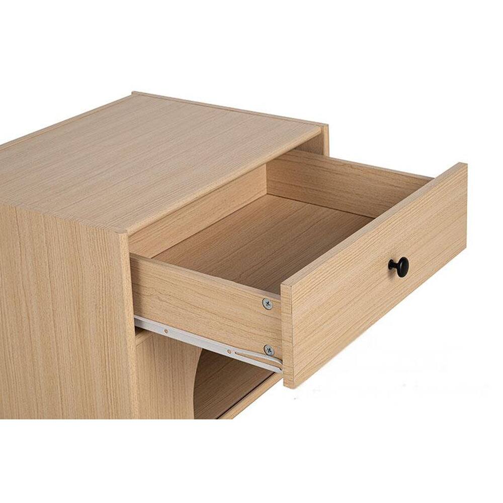 Alt View 7. Boyel Living - Storage Cabinet with Drawer Pet Friendly Side Table with Open Shelf Mid Century Natural Finish - Natural.