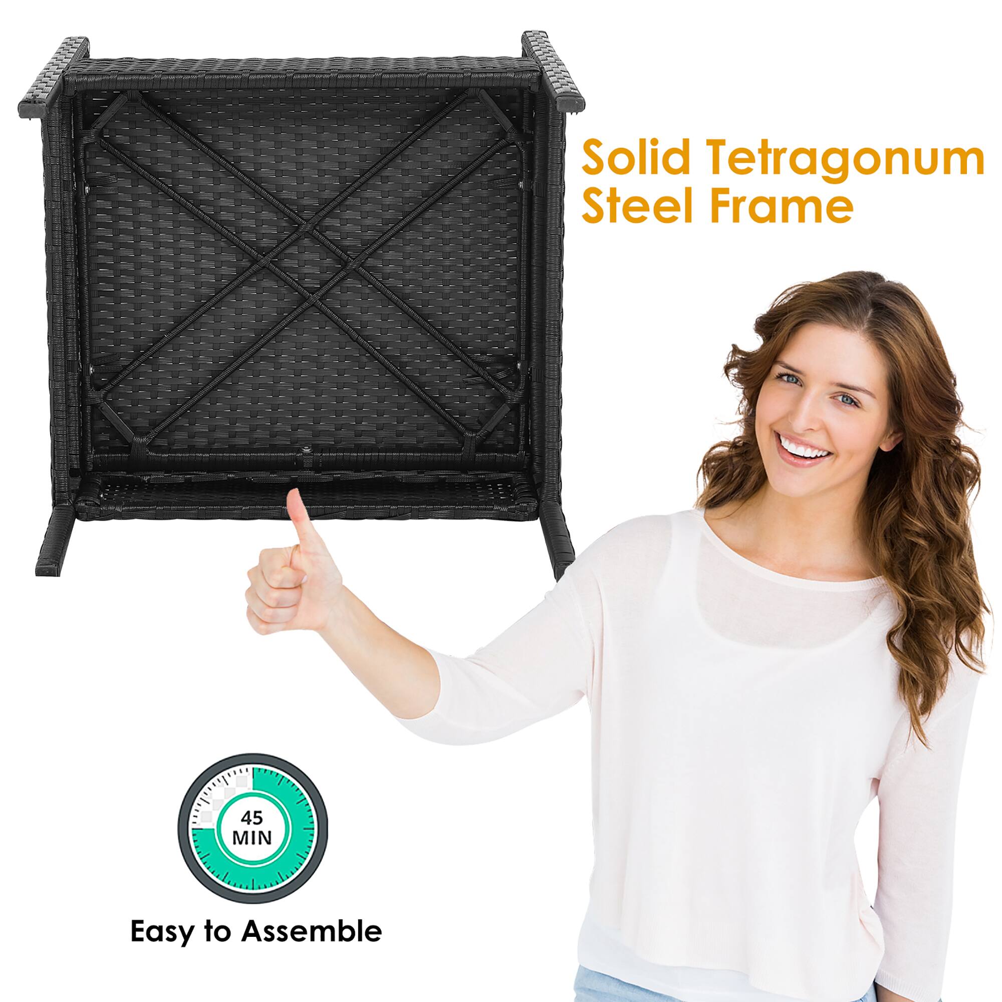 Solid Tetragonum Steel Frame

45 MIN

Easy to Assemble