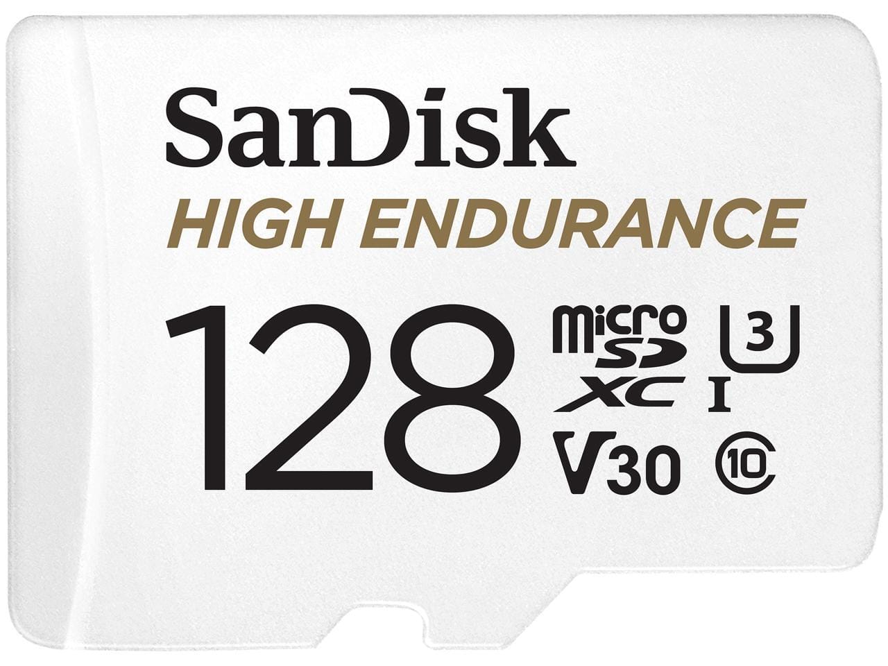SanDisk - 128GB High Endurance microSDXC C10, U3, V30, 4k UHD Memory Card with Adapter (SDSQQNR-128G-GN6IA)