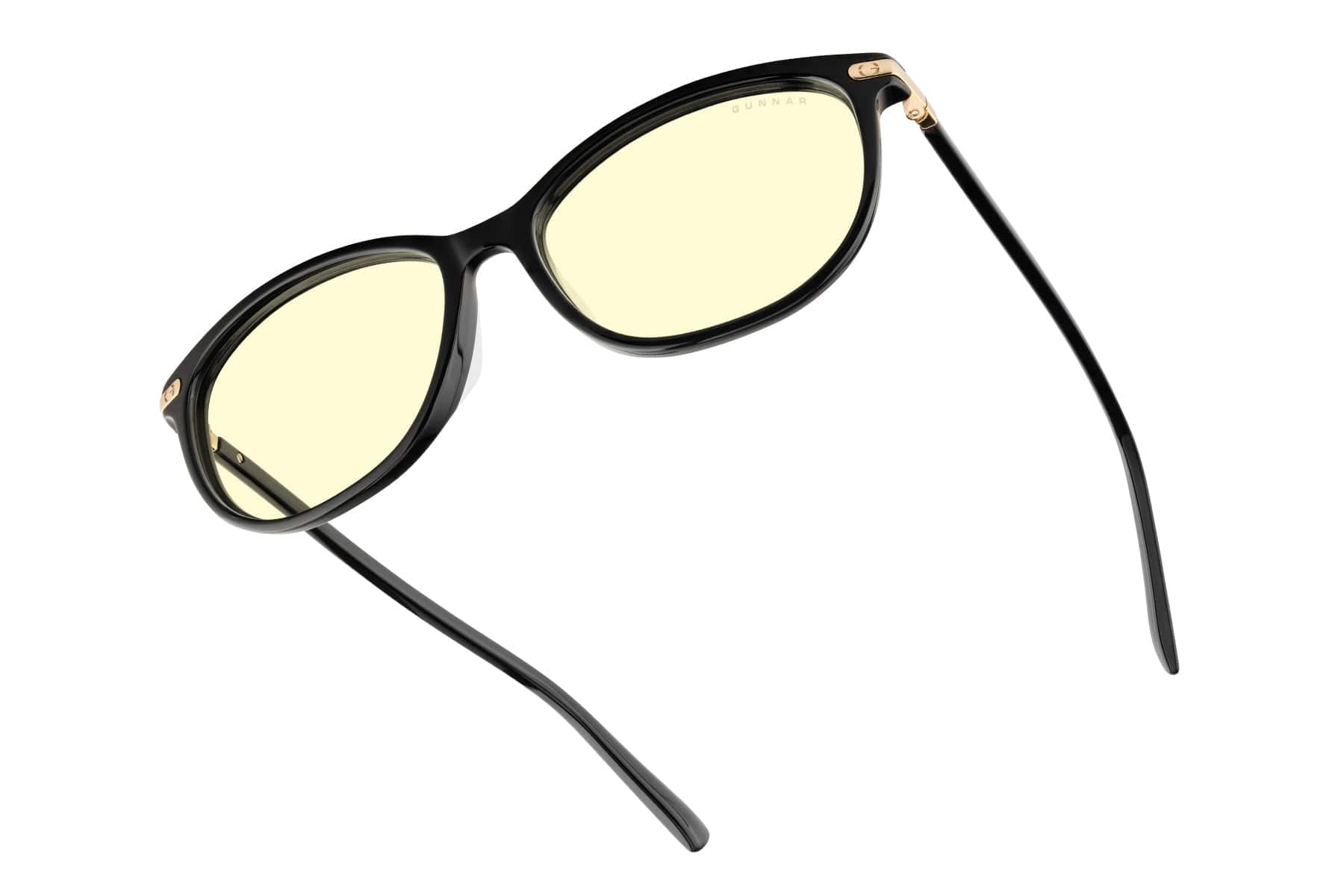 GUNNAR - Womens Computer Glasses - Ingrid, Amber Lens - Blue Light Blocking, Releive Dry Eye, Anti Glare - Onyx