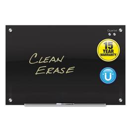 Quartet - Infinity Magnetic Glass Marker Board, 36" x 24", Black Surface