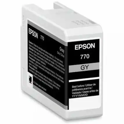 EPSON 770 Gray
EPSON 770 GY
Best before / Utiliser de préférence avant le / Usese antes de Validade / Usese
YYYYMMDD