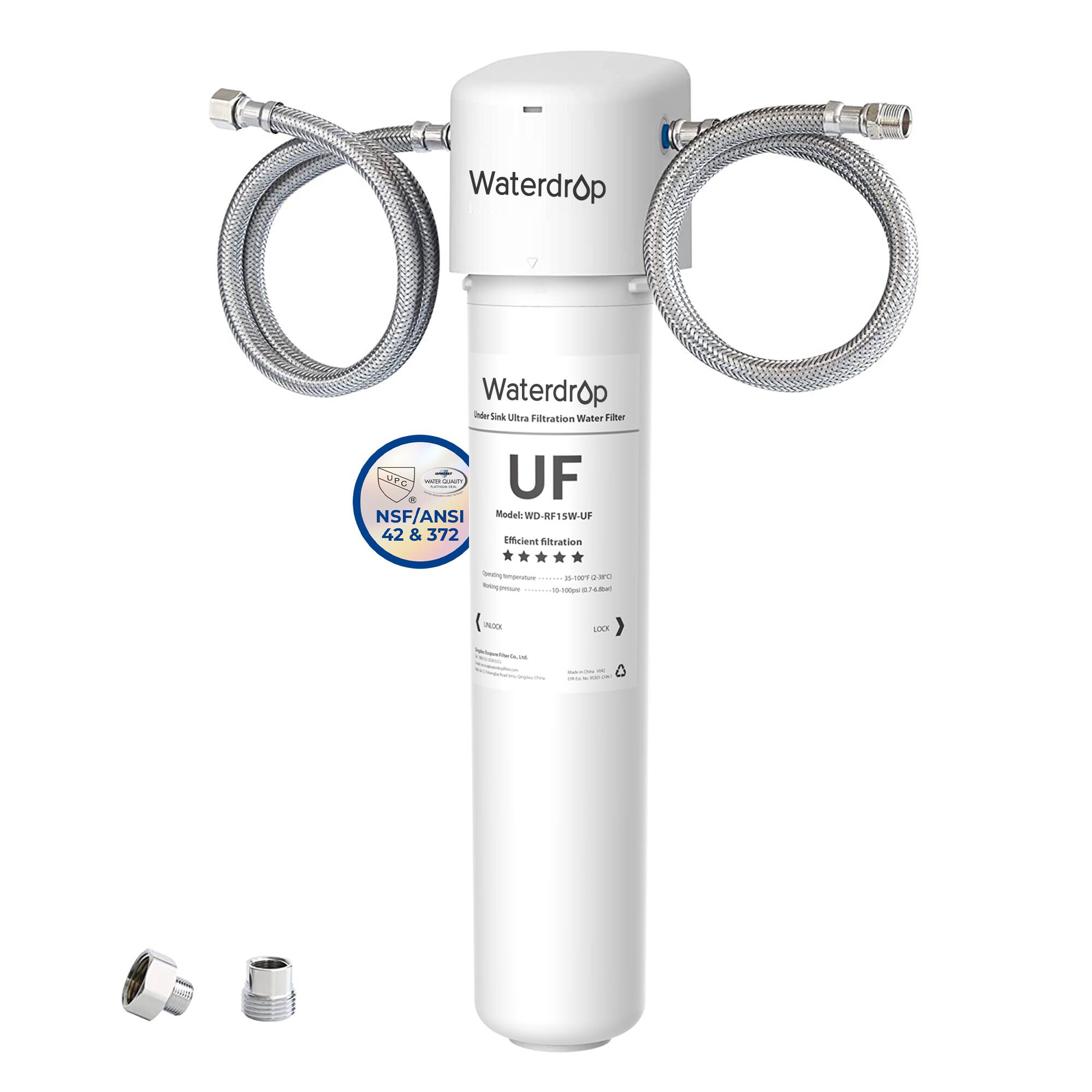Waterdrop Waterdrop Water Filtration Water Filter Model: WD-8F SW-UF NSF/ANSI 42 & 372 Efficient Filtration LOOK