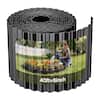 Front. VEVOR - Galvanized Steel Landscape Edging, 40 ft x 6 in Metal Edging for Landscaping with Gloves, Easy-to-Install Bendable - Black.