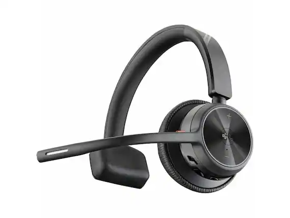 Front. HP - HP Poly Voyager 4310 Microsoft Teams Certified USB-A Headset +BT700 dongle (77Y91AA) - Black.