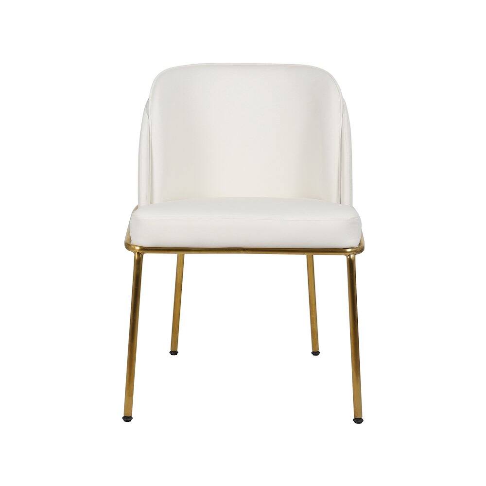 Alt View 2. Meridian Furniture - Jagger White Vegan Leather Dining Chair, Set of 2 - White.