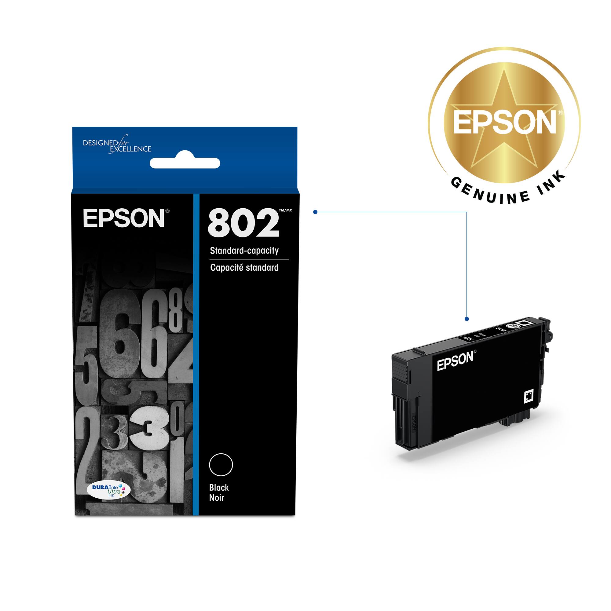 Designed Excellence EPSON 802 Standard-capacity cartridge. Capacity standard.