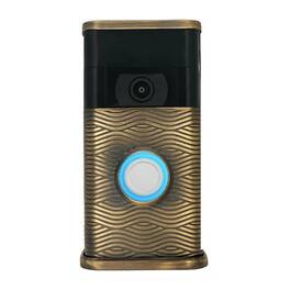 Michael Healy - Waves Video Doorbell Cover (Ring 2nd Gen) - Antique Brass