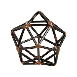 Mind Reader - Metal Geometric Sculpture, Modern, Office Decoration, Home Decor, Metal - Black