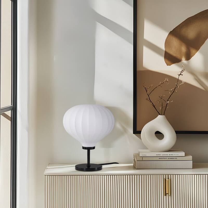 Alt View 1. Brightech - Nimbus LED Modern Contemporary Round Dimmable Bedside Nightstand Desk Lamp - Classic Matte Black.