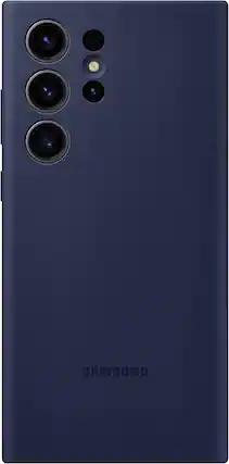 Front. Samsung - Samsung Silicone Case for Samsung Galaxy S23 Ultra | Color: Navy - Navy.