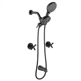 Boyel Living - Shower Set with 7 Function Dual Shower Heads and Tub Spout - Matte Black