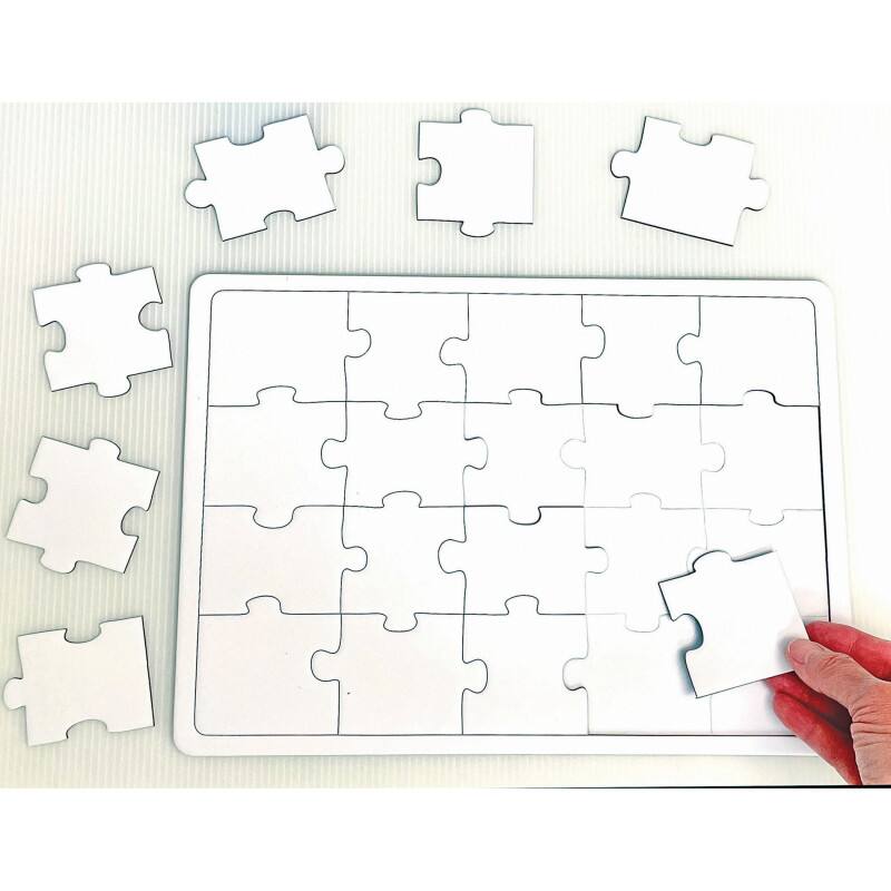 Front. ASHLEY PRODUCTIONS - Blank Puzzle, 7" x 10" - White.