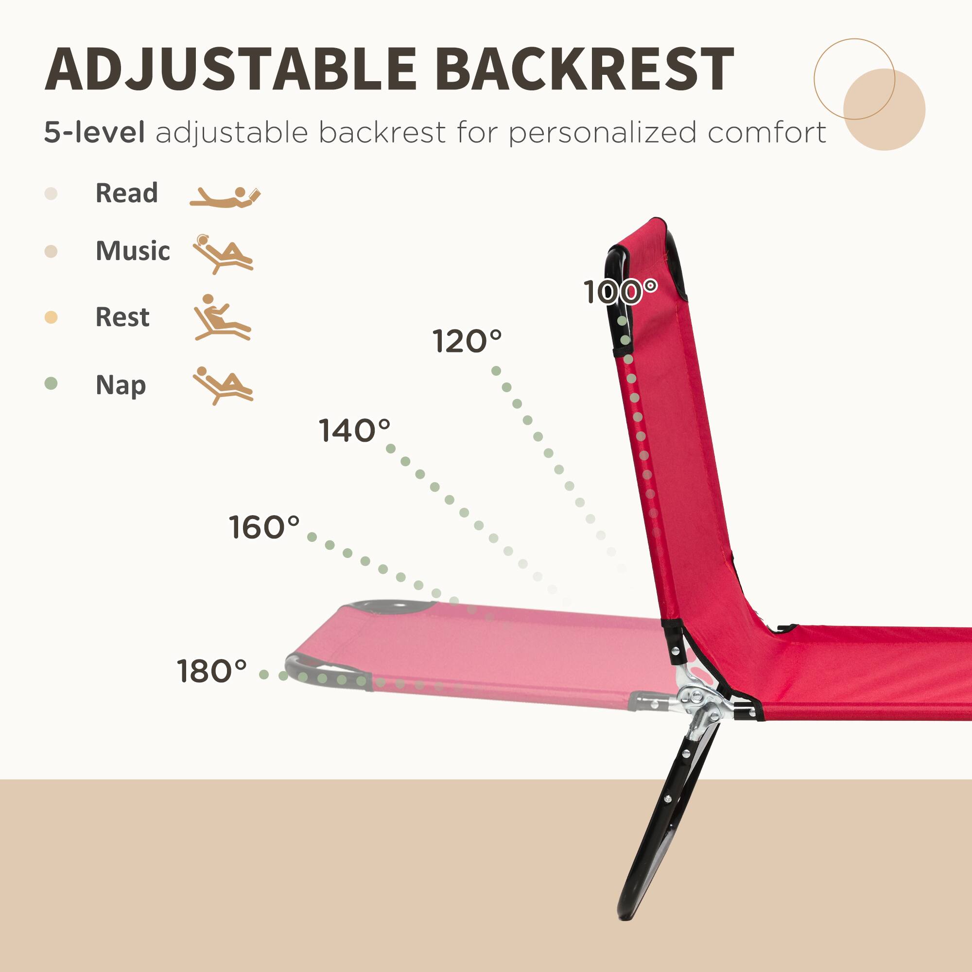 ADJUSTABLE BACKREST
5-level adjustable backrest for personalized comfort
Read Music Rest Nap
100 120 140 160 180