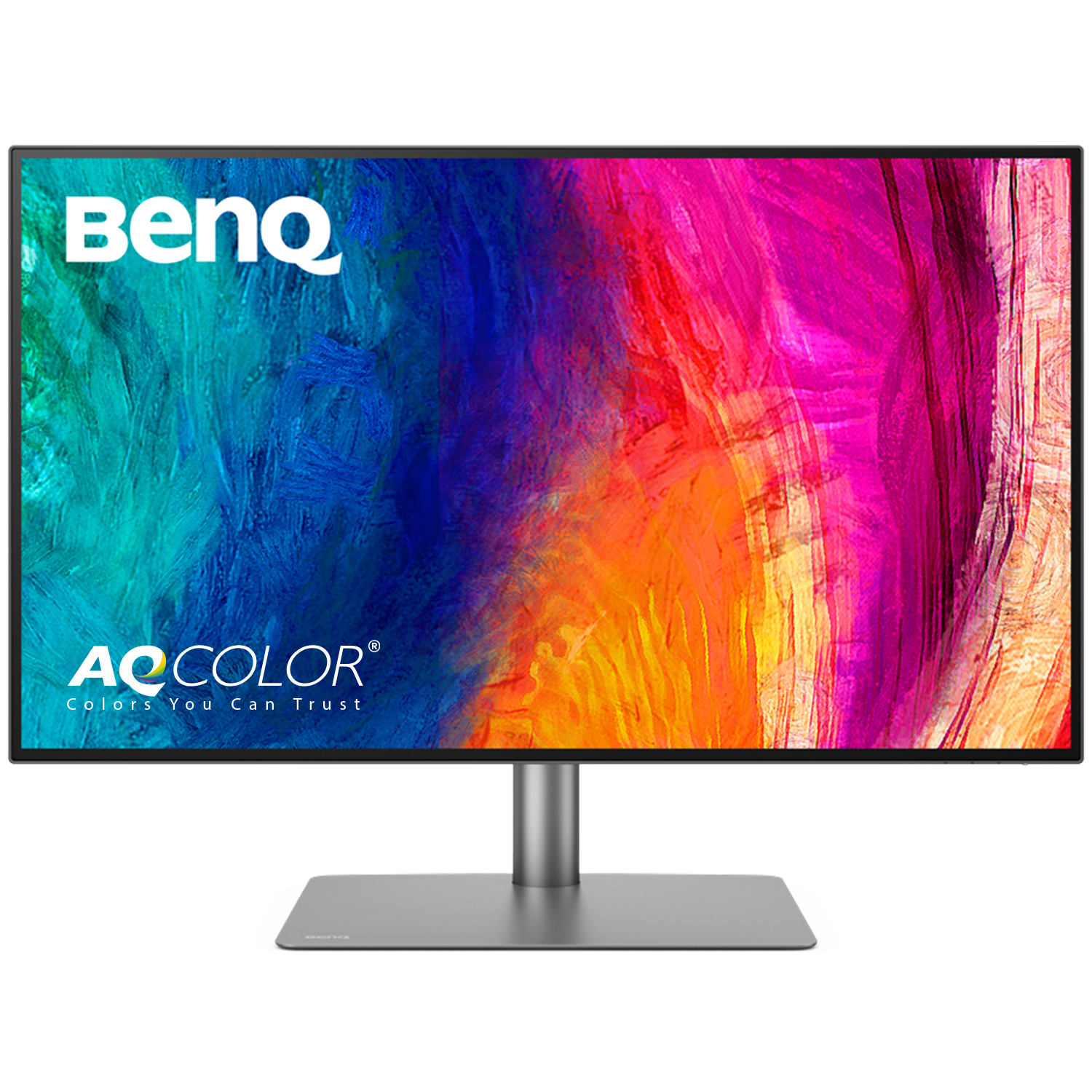 BenQ - AQCOLOR PD3225U 31.5" IPS Black LED 4K P3 Mac Compatible Monitor (HDMI/DP/Thunderbolt 3 85W) - Metallic gray - Front_Zoom