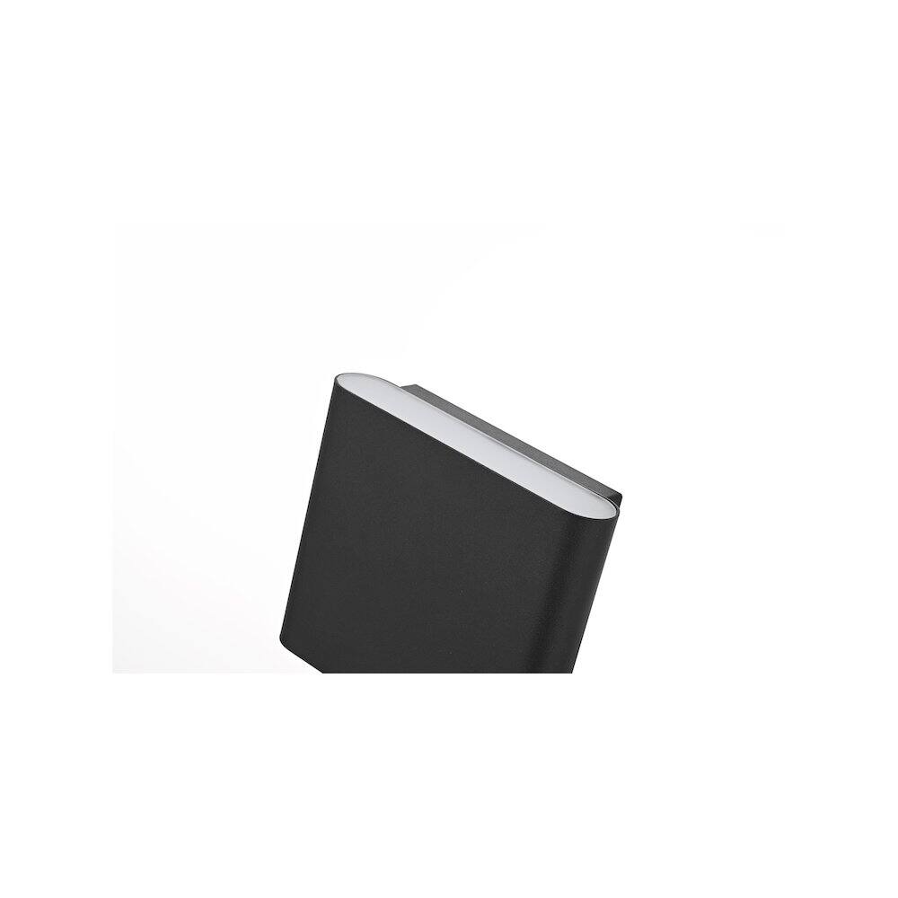 Alt View 3. Elegant Lighting - Clyde 9 inch Outdoor Wall Sconce in Black - Black.