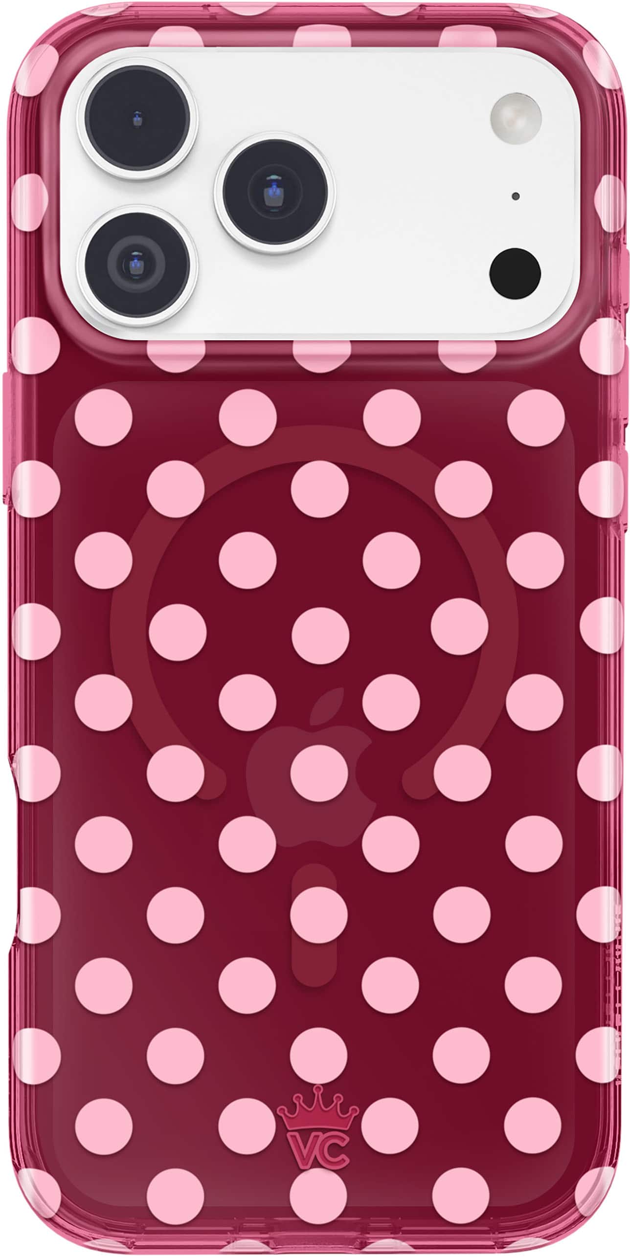 VELVET CAVIAR - Magsafe Case for Apple iPhone 18 Pro Max / iPhone 17 Pro Max - Raspberry Polka Dot