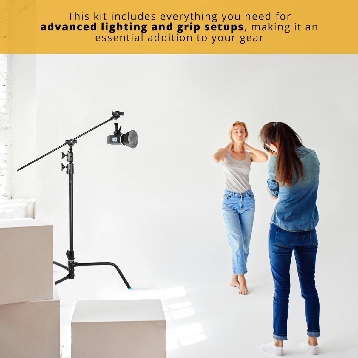 This kit includes everything you need for advanced lighting and grip setups, making it an essential addition to your gear