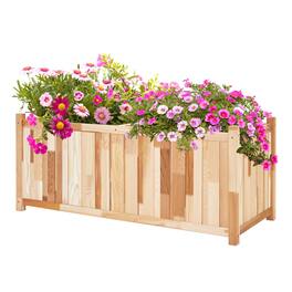 Jumbl - Raised Garden Bed, 20 x 48 x 20 in, Durable Canadian Cedar Wood Elevated Garden Bed - Brown