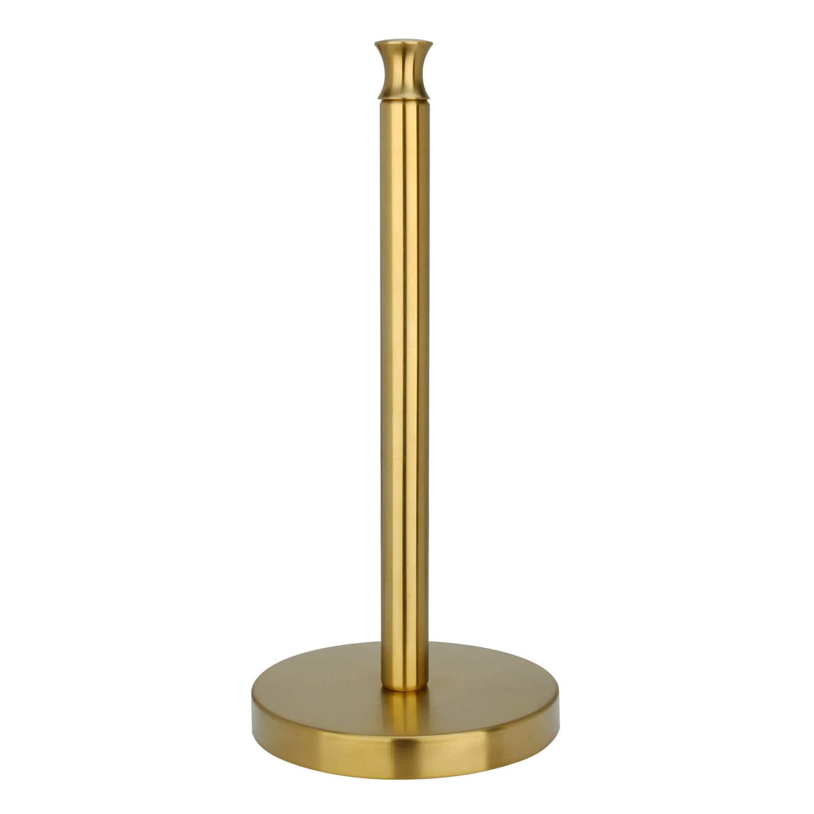 Akicon - Paper Towel Holder Stand for Kitchen Countertop and Dining Room Table - Brushed Gold