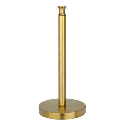 Front. Akicon - Akicon Paper Towel Holder Stand for Kitchen Countertop and Dining Room Table in Brushed Gold - Brushed Gold.