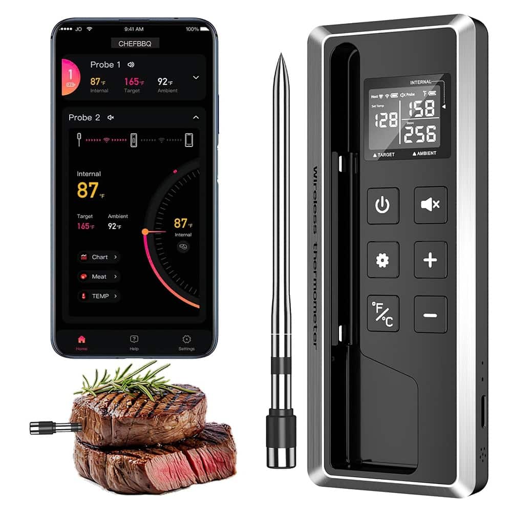 RTMB - IP67 Waterproof Meat Thermometer, Instant Read Grill Food Thermometer - 1-Probe Kit