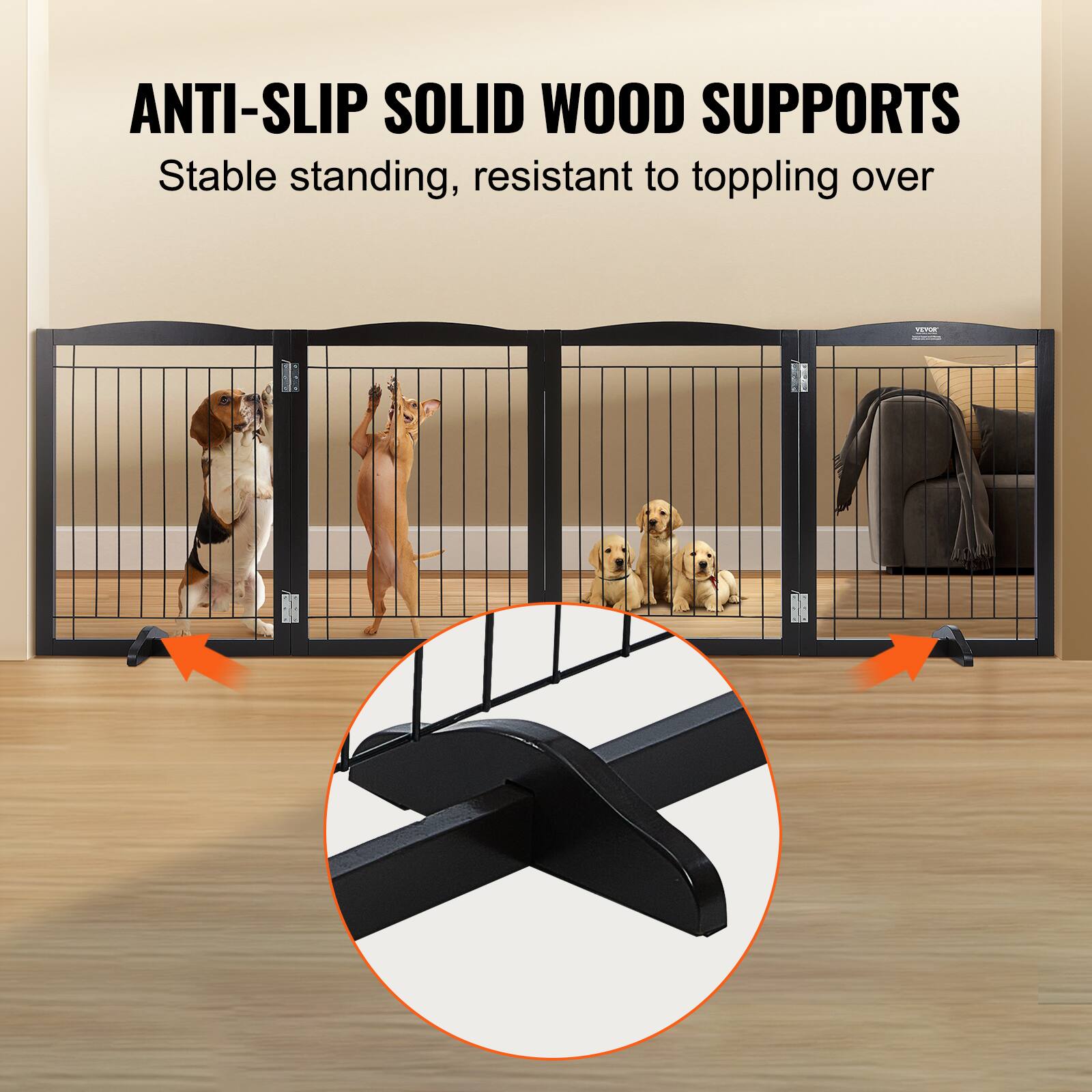 ANTI-SLIP SOLID WOOD SUPPORTS

Stable standing, resistant to toppling over.