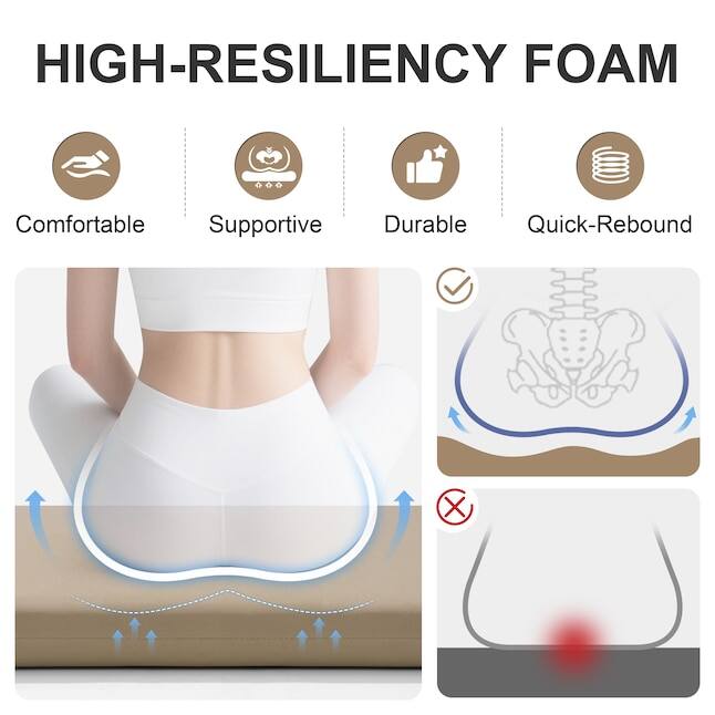HIGH-RESILIENCY FOAM

Comfortable
Supportive
Durable
Quick-Rebound