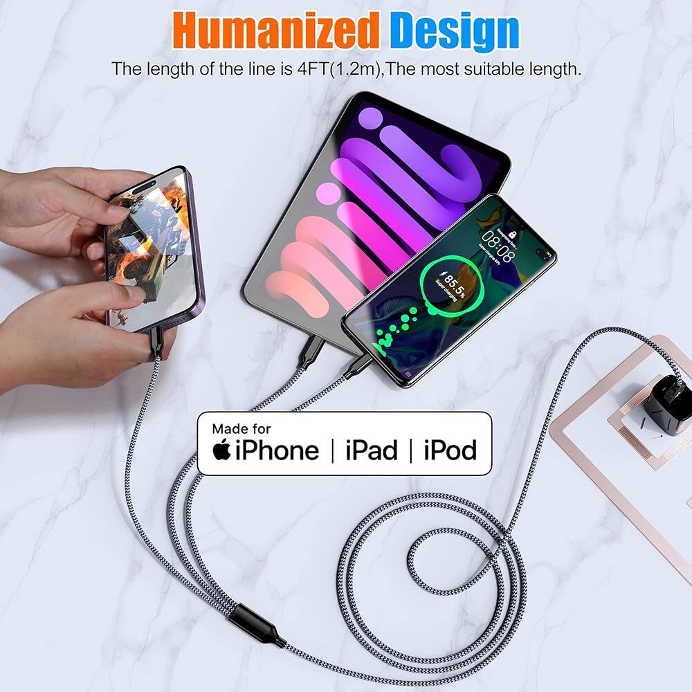 Humanized Design  
The length of the line is 4FT (1.2m), The most suitable length.  

Made for iPhone | iPad | iPod