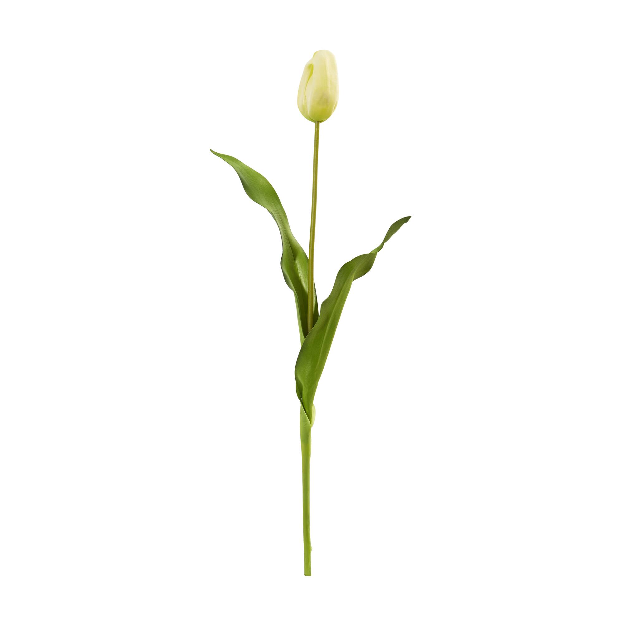 Front. BreeBe - 23" Dutch Tulip Artificial Flower (Set of 12) - Yellow.