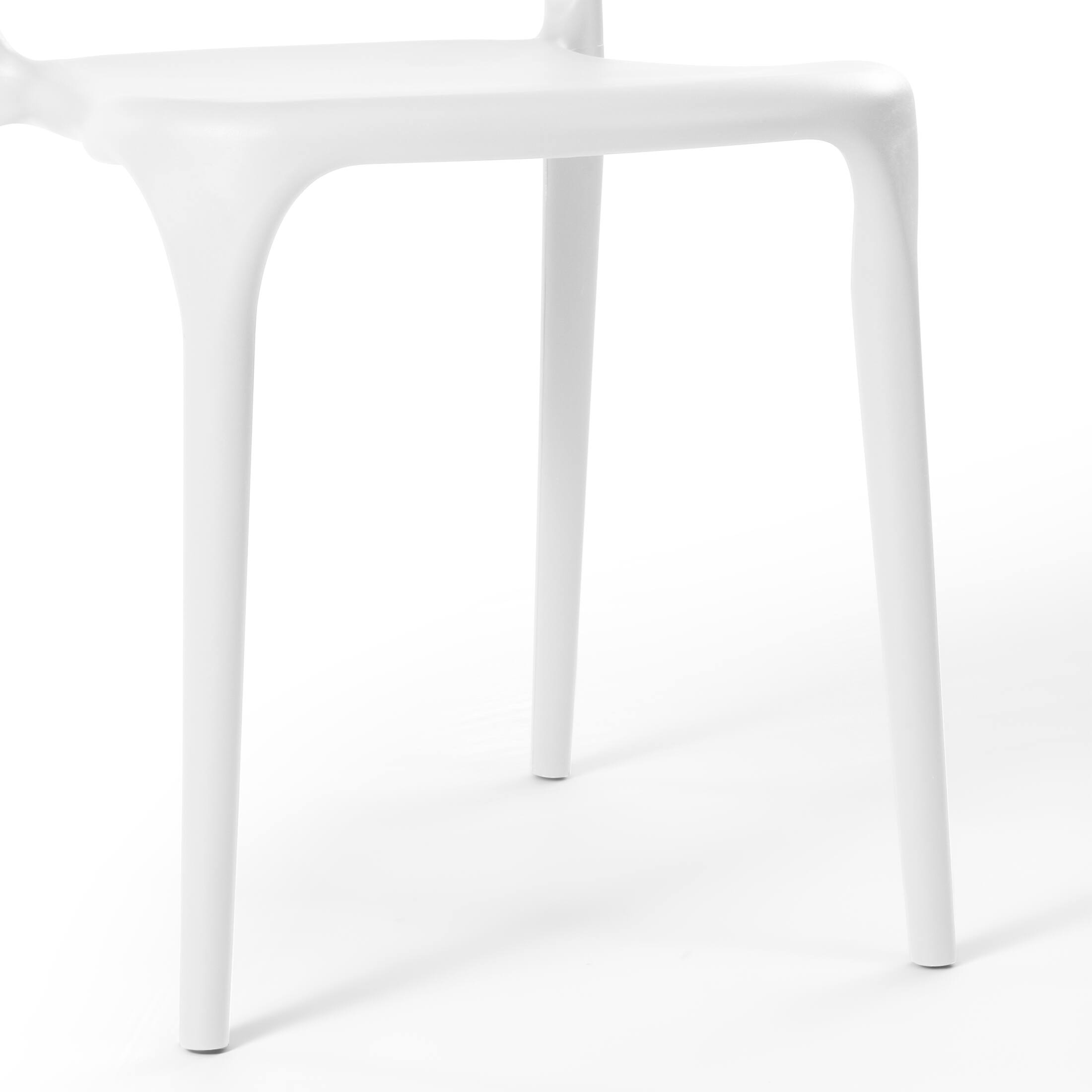 Alt View 6. WestinTrends - WestinTrends Playa Modern Stackable Resin Plastic Patio Dining Chair (Set of 2) - White.