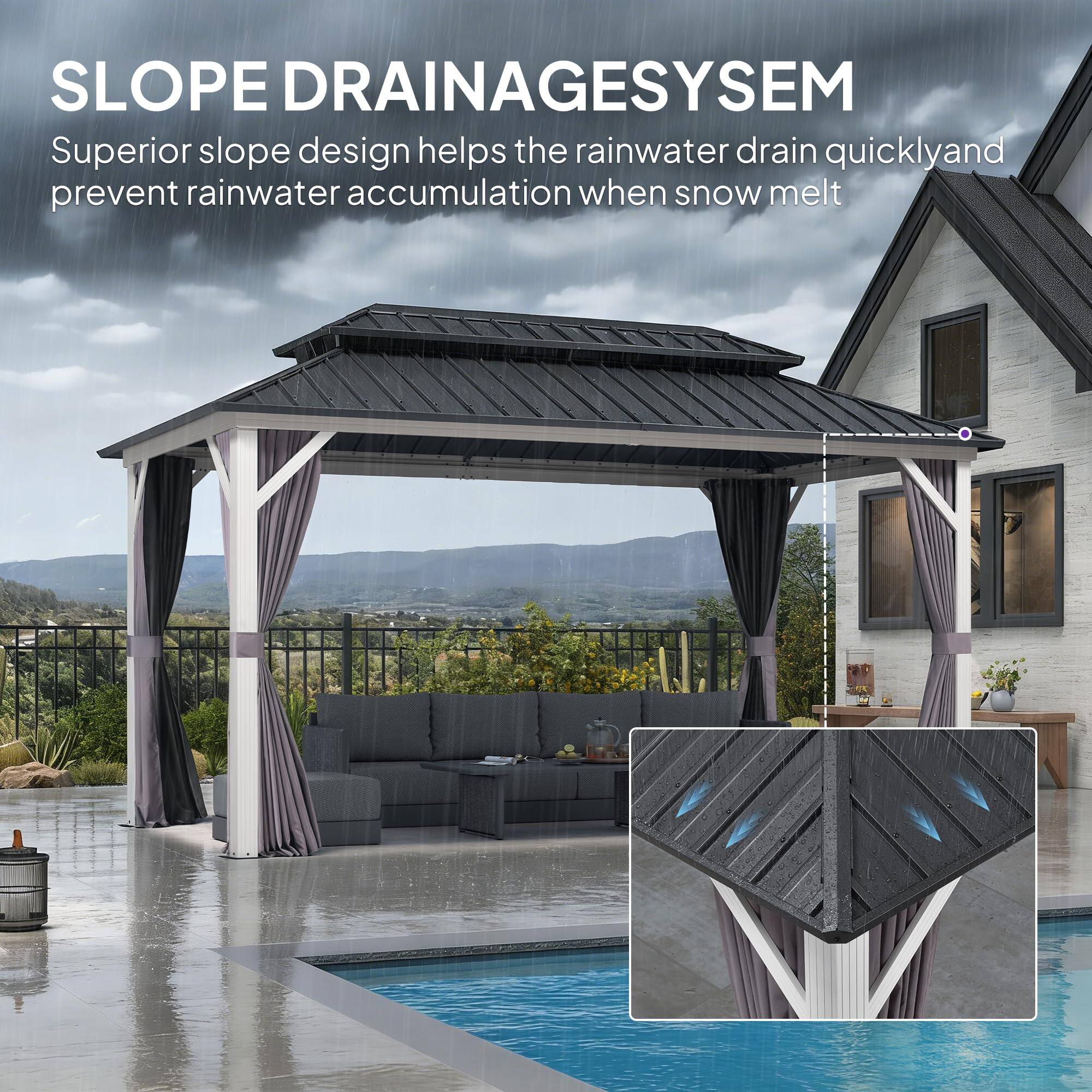 SLOPE DRAINAGESYSTEM

Superior slope design helps the rainwater drain quickly and prevent rainwater accumulation when snow melt