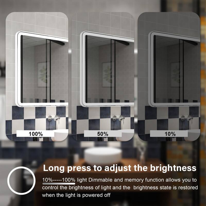 100% 50% 10% Long press to adjust the brightness 10%-----100% light Dimmable and memory function allows you to control the brightness of light and the brightness state is restored when the light is powered off