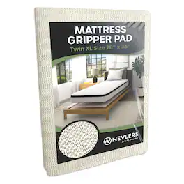 Nevlers - Twin XL Size Non Slip Mattress Gripper Pad (78 in. x 36 in.) - White