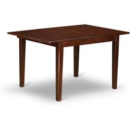 FurniFact - Elegant Drop Leaf Dining Table – Expandable Kitchen Table - Mahogany