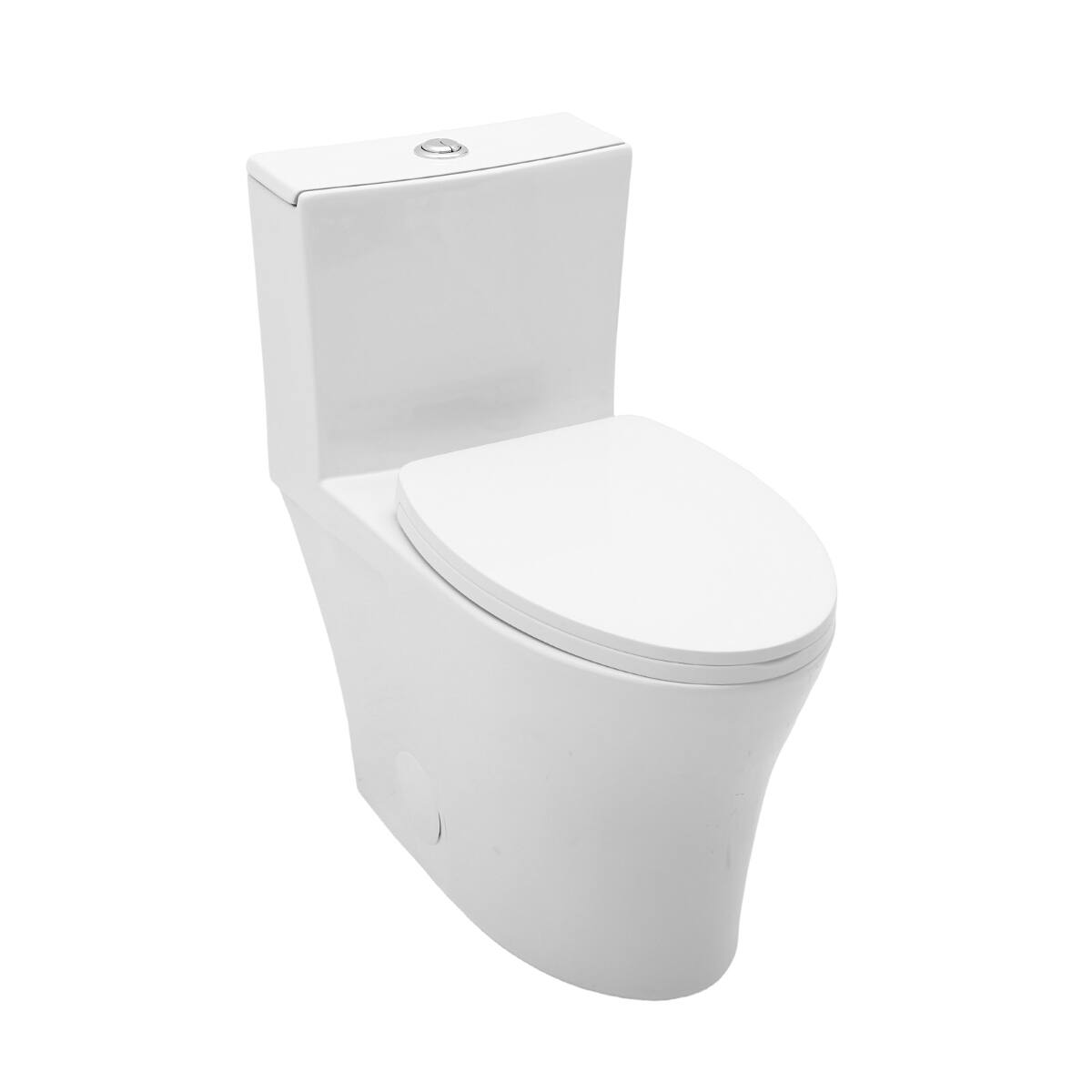 Alt View 8. Loheer - Loheer One Piece Ceramic Toilet, Dual Flush, Twelve Inch Rough In, Elongated Bowl - White.